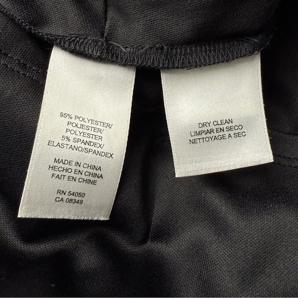 Evan Picone Black Wrap Whimsigoth Dress V-Neck Ruched Dress SZ 12 Lined Witchy - Picture 7 of 10